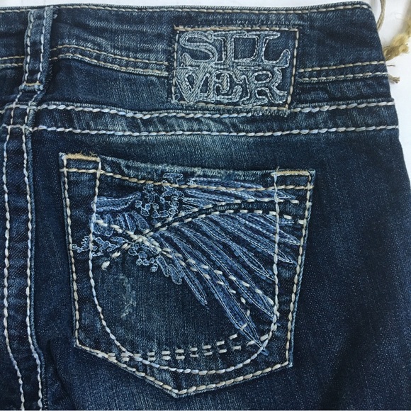 Silver Jeans Tuesday Crop Denim Jeans Size 27 - Picture 7 of 17